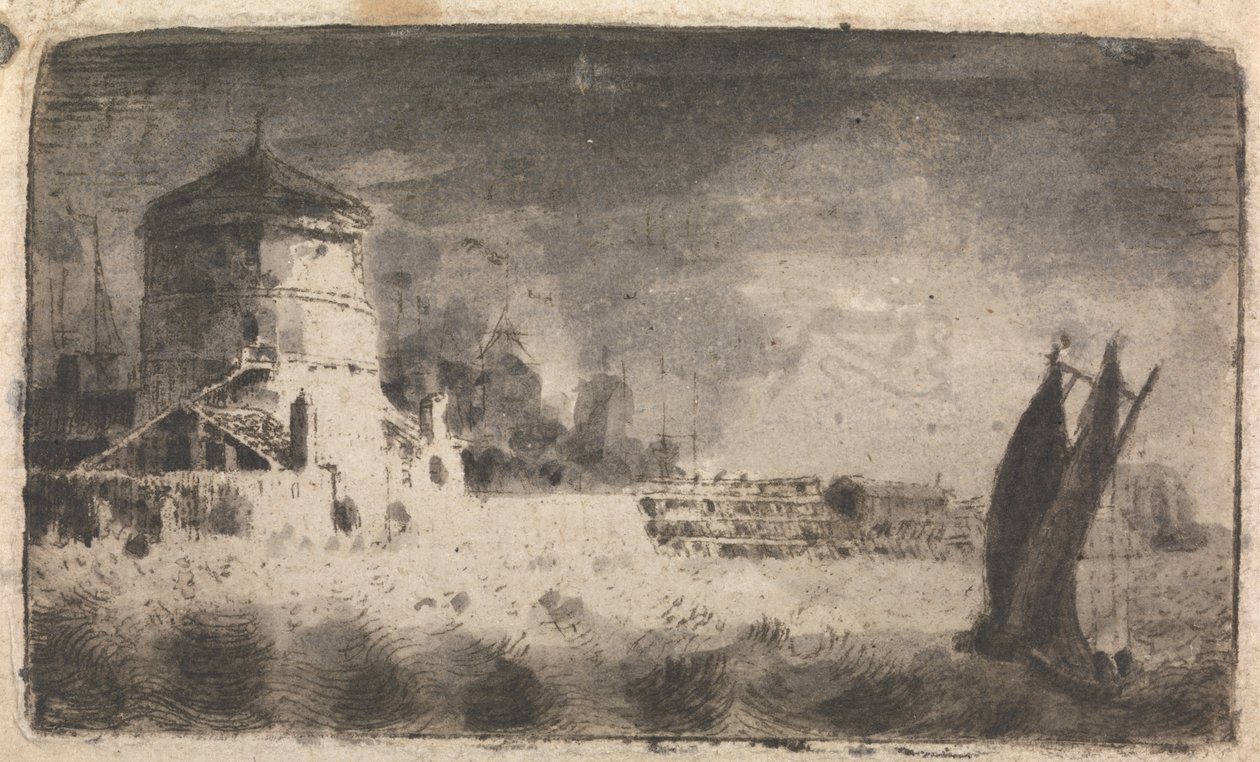 Det gamle tårn, Leith af John Clerk of Eldin