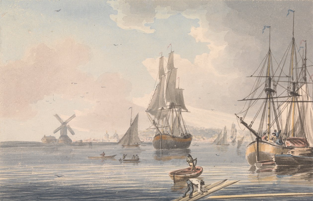 Deptford Dockyard, Kent af John Cleveley the Younger