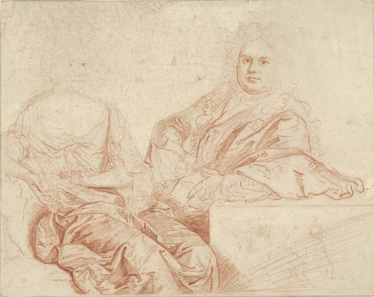 Portræt af Grinling Gibbons og hans kone af John Closterman
