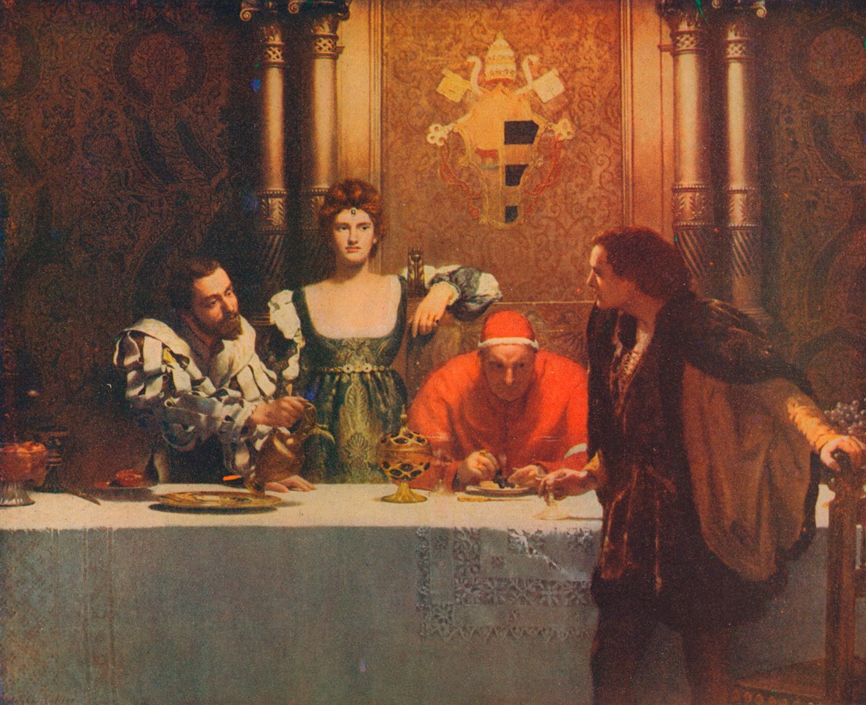 Et glas vin med Caesar Borgia, 1893, 1914 af John Collier