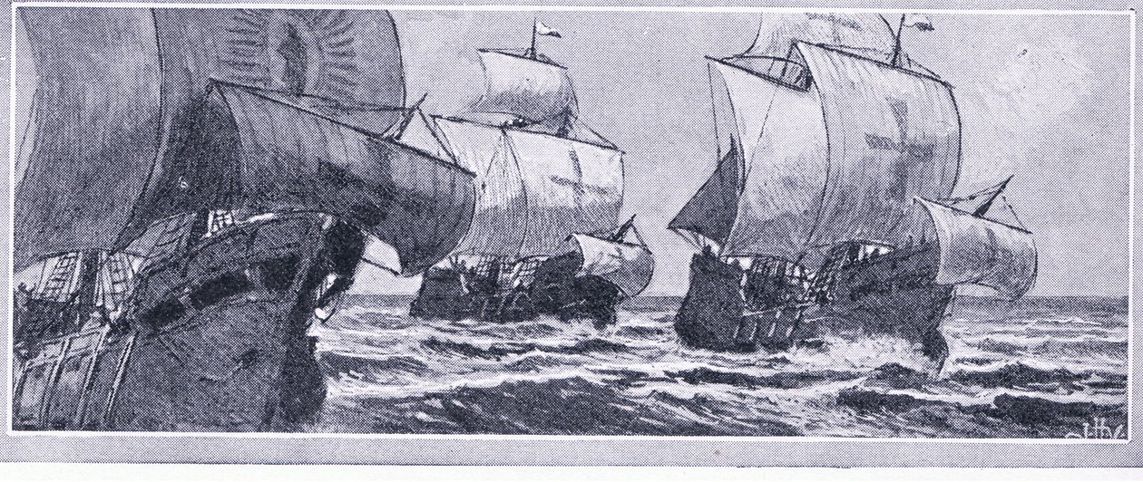 Henry Hudsons sidste rejse - 1610. Kastet på drift af en mytterisk besætning, Newnes Pictorial Knowledge udgivet af Newnes, ca. 1950