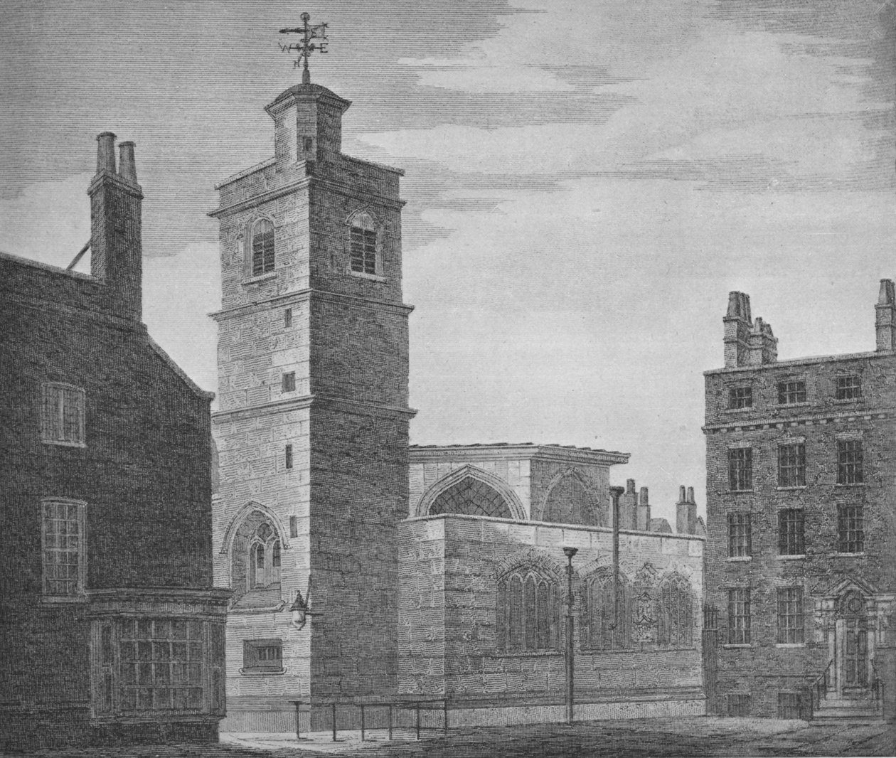 Church of St Bartholomew the Less, City of London, c1830 1906 af John Coney