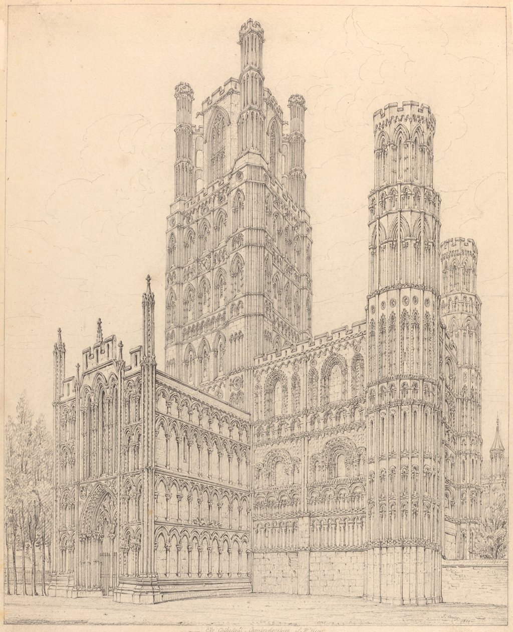 Ely Cathedral, Cambridgeshire, S.W. Udsigt af John Coney