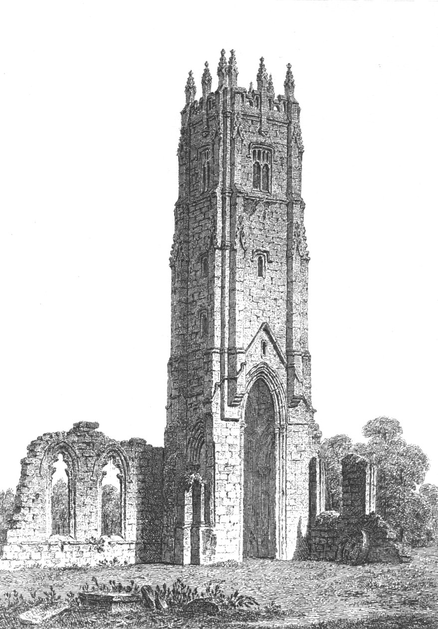 Grey Friars Tower, Richmond, North Yorkshire, c1800-1833 af John Coney
