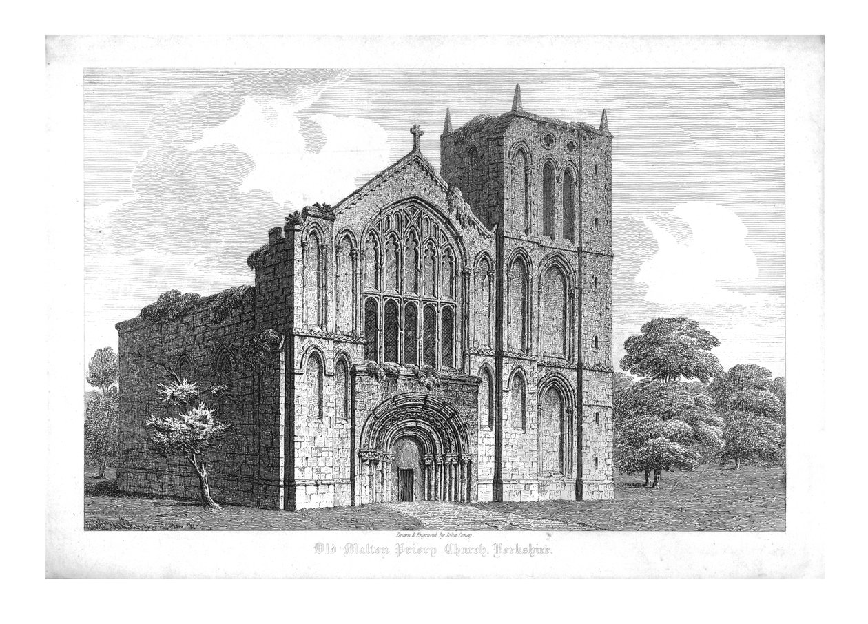 Old Malton Priory Church, Yorkshire, begyndelsen af det 19. århundrede. af John Coney