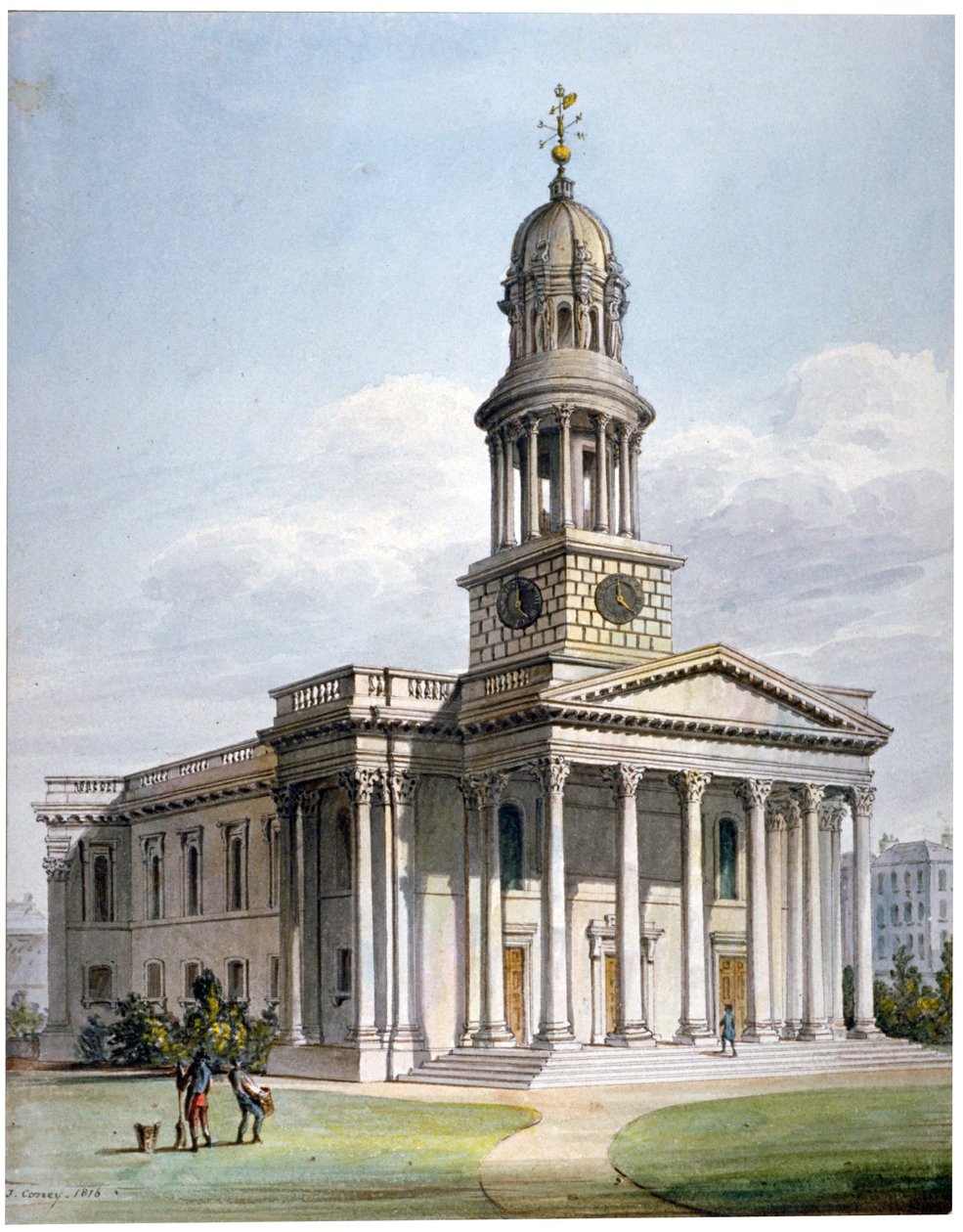 St Marylebone New Church, London, 1816. af John Coney