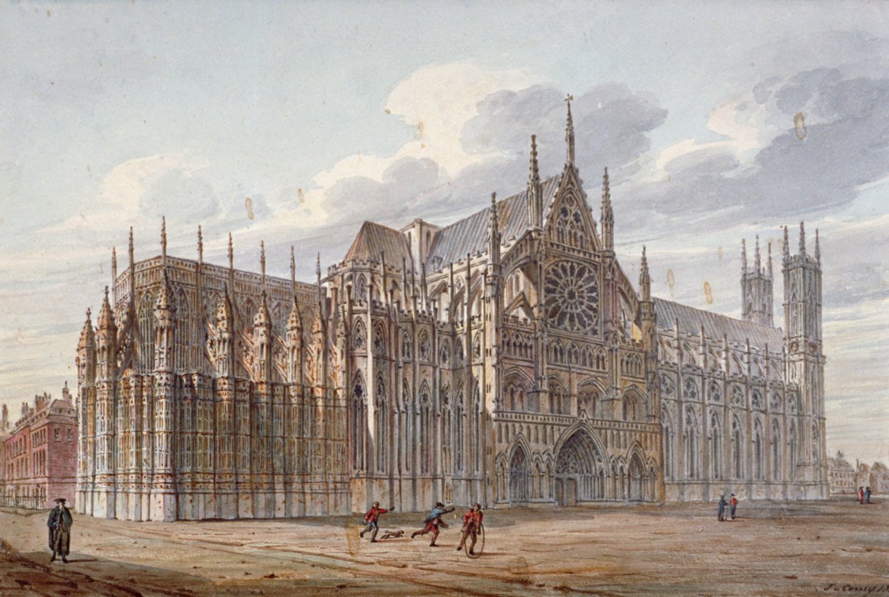 Westminster Abbey, London, 1816. af John Coney