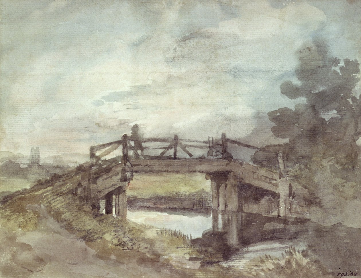 En bro over Stouren af John Constable