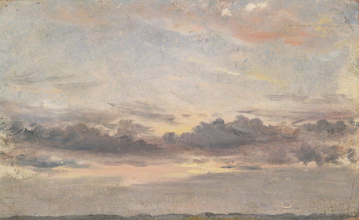 A Cloud Study, Sunset, ca. 1821 (olie på papir på mølleboard) af John Constable