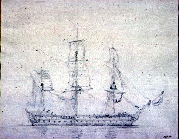 En mand i krig (grafit på papir) af John Constable