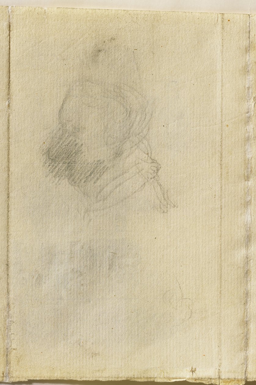 En mands hoved i profil af John Constable