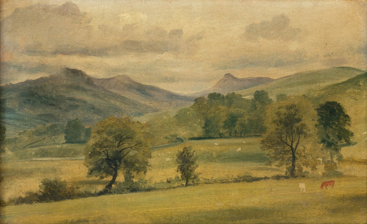 En udsigt i sødistriktet (akvarel) af John Constable