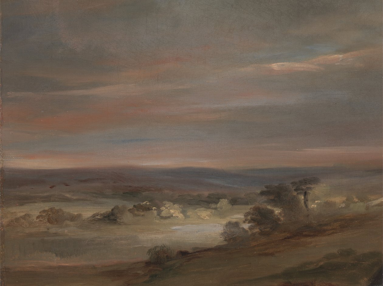 A View on Hampstead Heath, Early Morning, ca. 1821. af John Constable