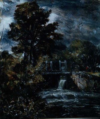 En sluse, måske ved Stour af John Constable
