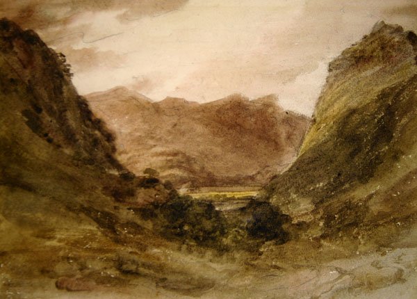 Borrowdale (akvarel på papir) af John Constable