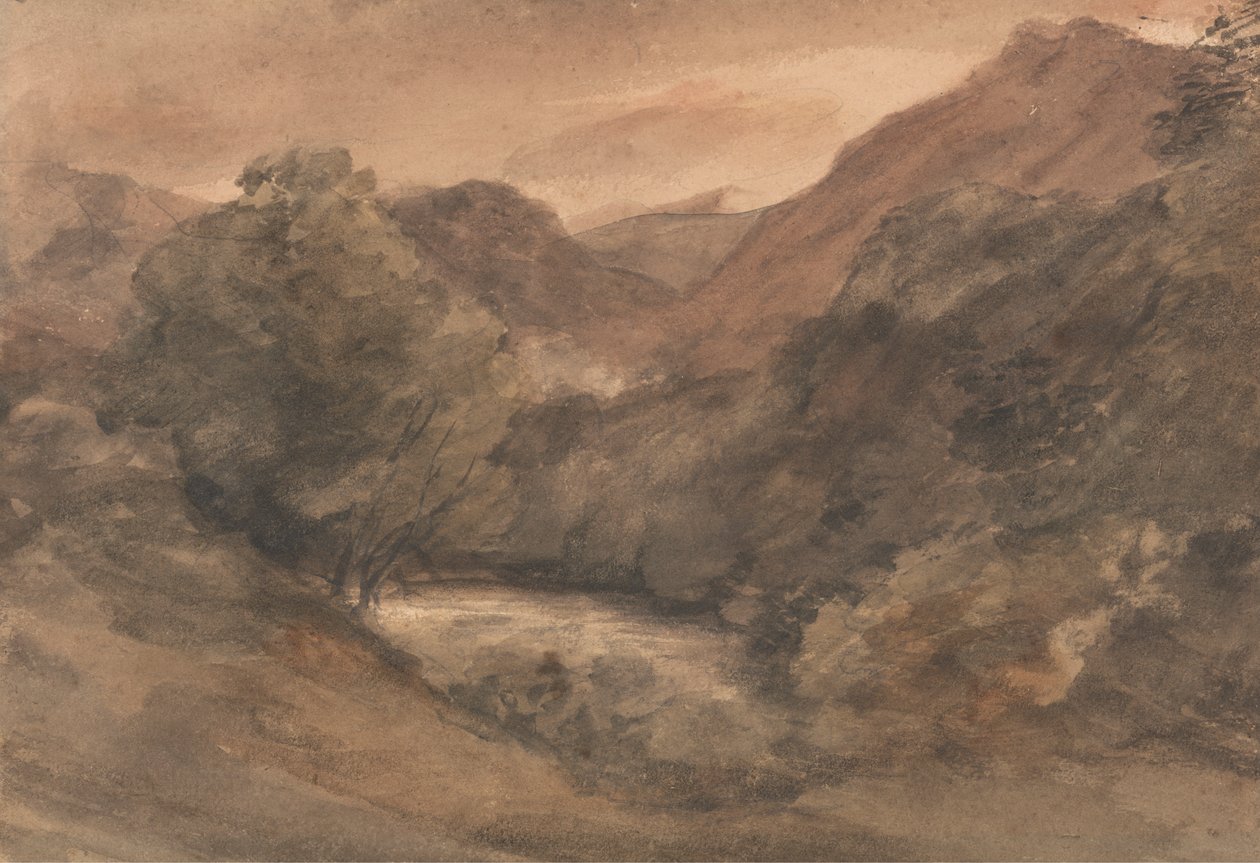 Borrowdale: Evening after a Fine Day, 1. oktober 1806 af John Constable