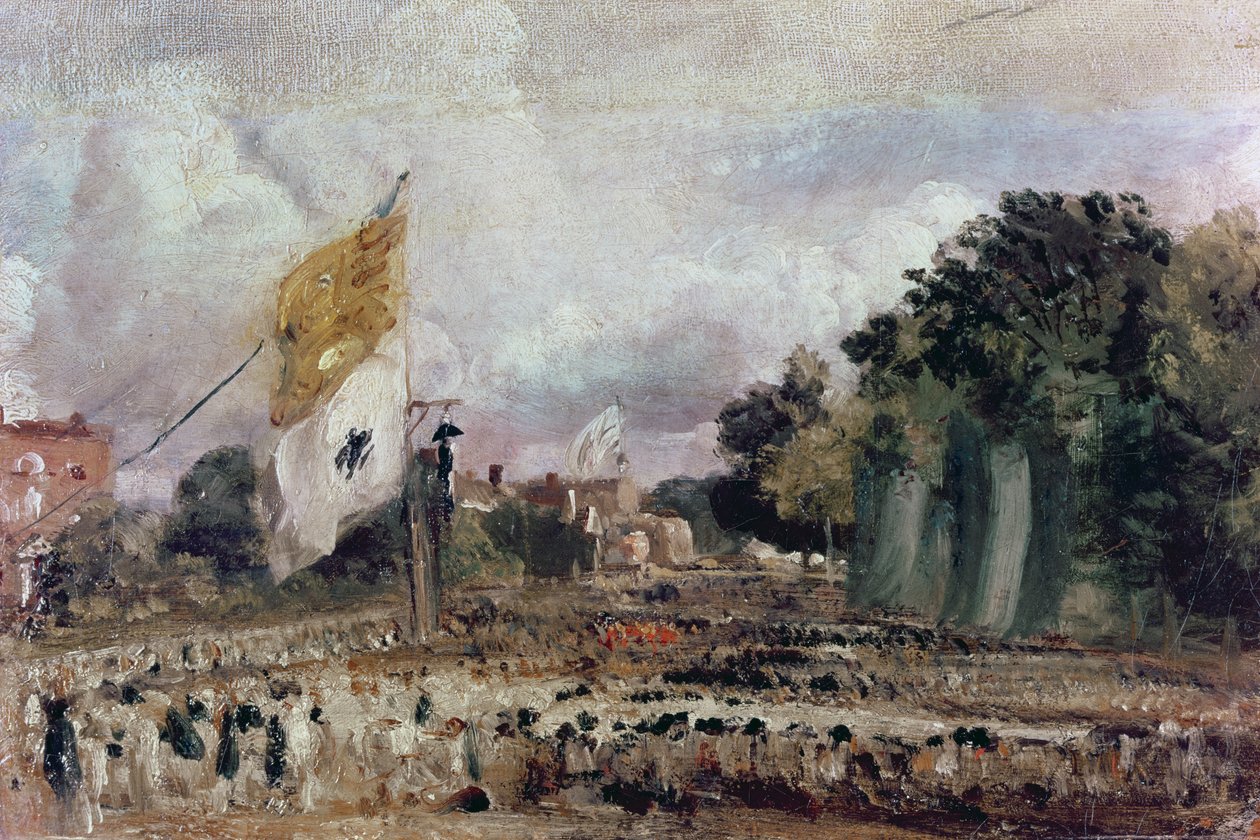 Fejring af den almindelige fred 1814 i Østre Bergholt, 1814 af John Constable