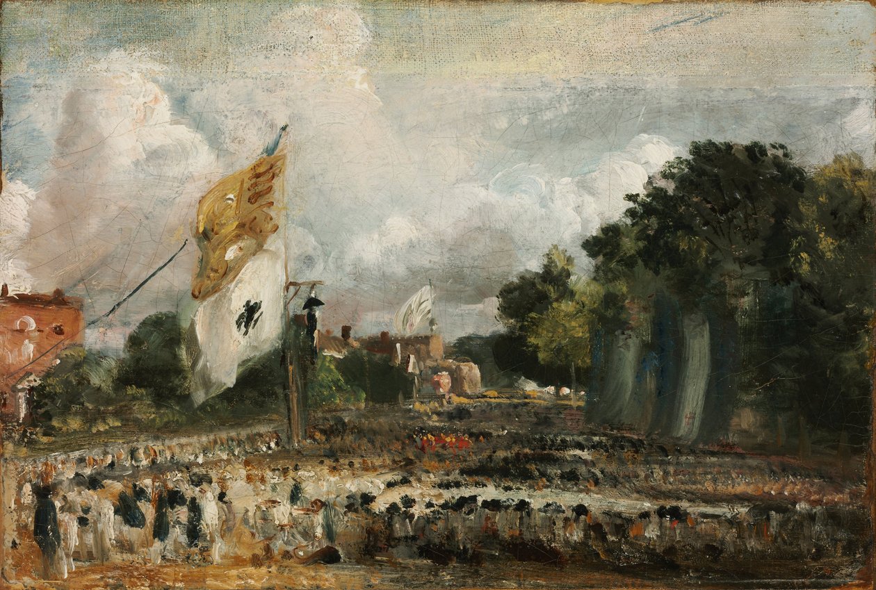 Fejring af den almindelige fred i 1814 i Østre Bergholt, 1814 af John Constable