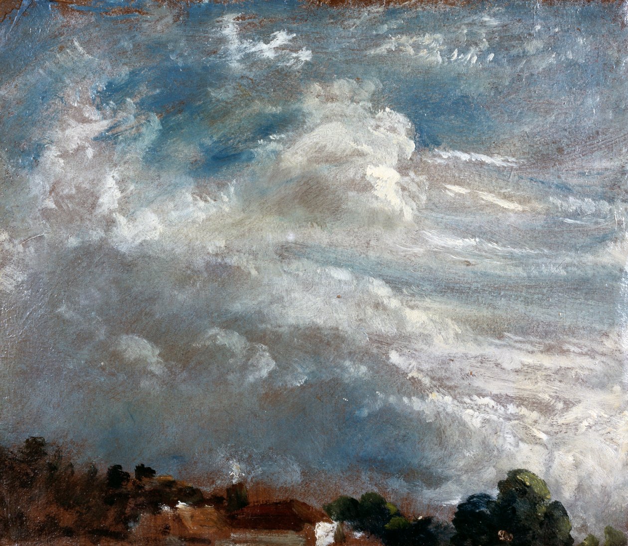 Cloud Study: Horizon of Trees af John Constable
