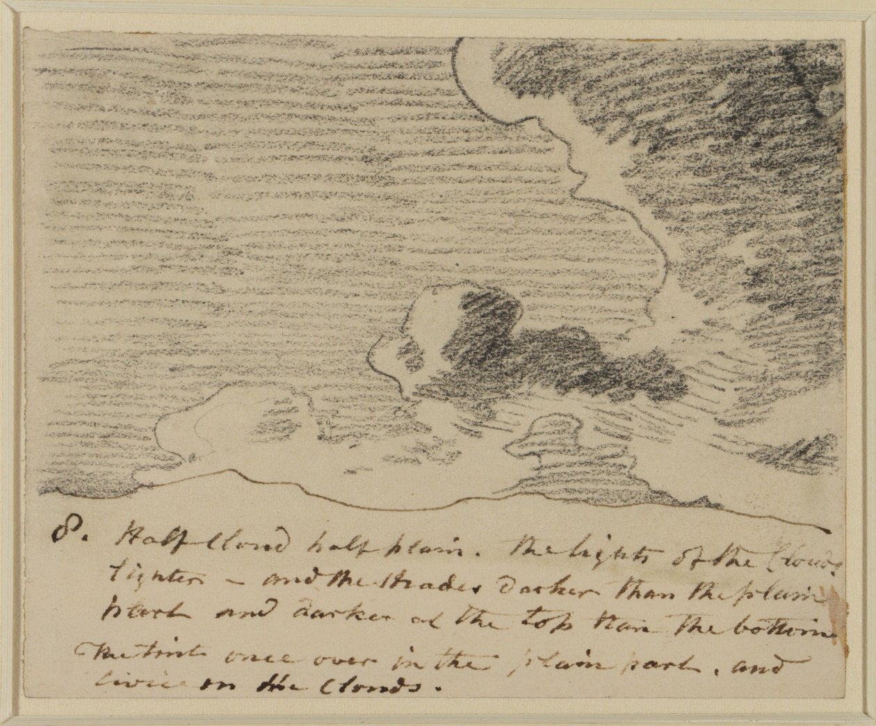 Skystudie (efter Alexander Cozens Engravings of Skies), ca. 1822-23 (grafit på papir) af John Constable