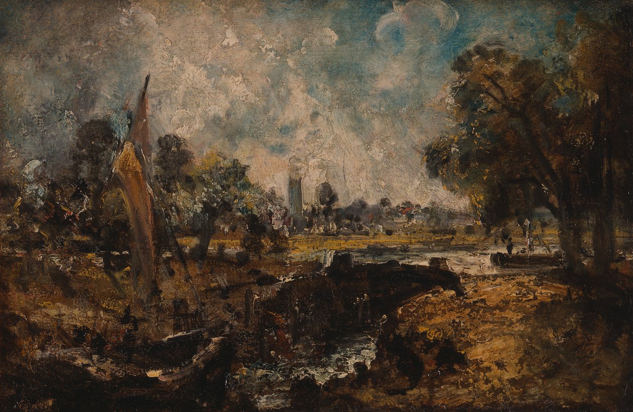 Dedham Lock, 1819 til 1820. af John Constable