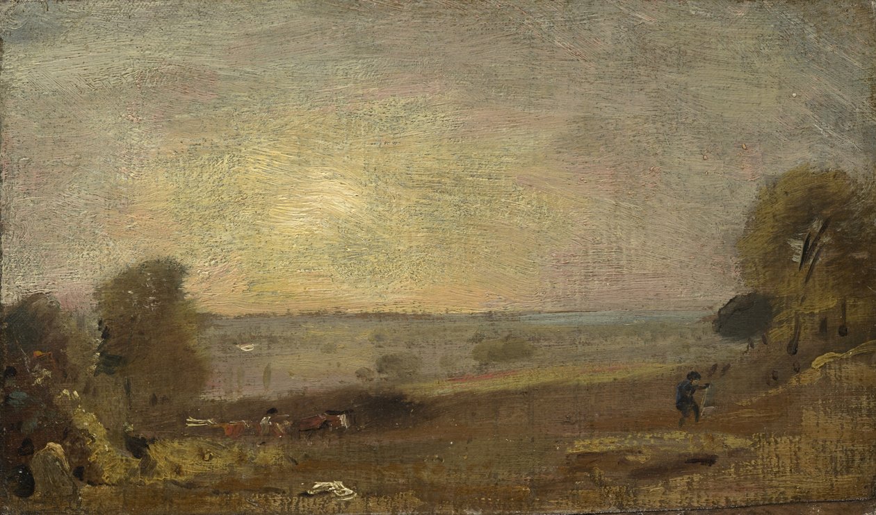 Dedham Vale fra vejen til East Bergholt: Sunset, 1810 af John Constable
