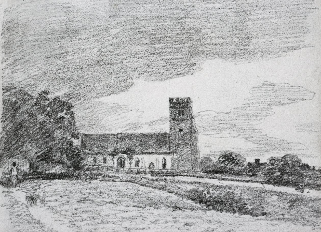 Feering kirke, 1814 af John Constable