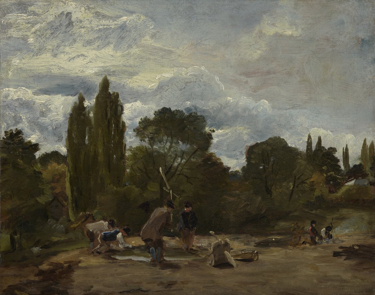 Flailing Roe-hoveder, Østre Bergholt, c.1812-15 af John Constable