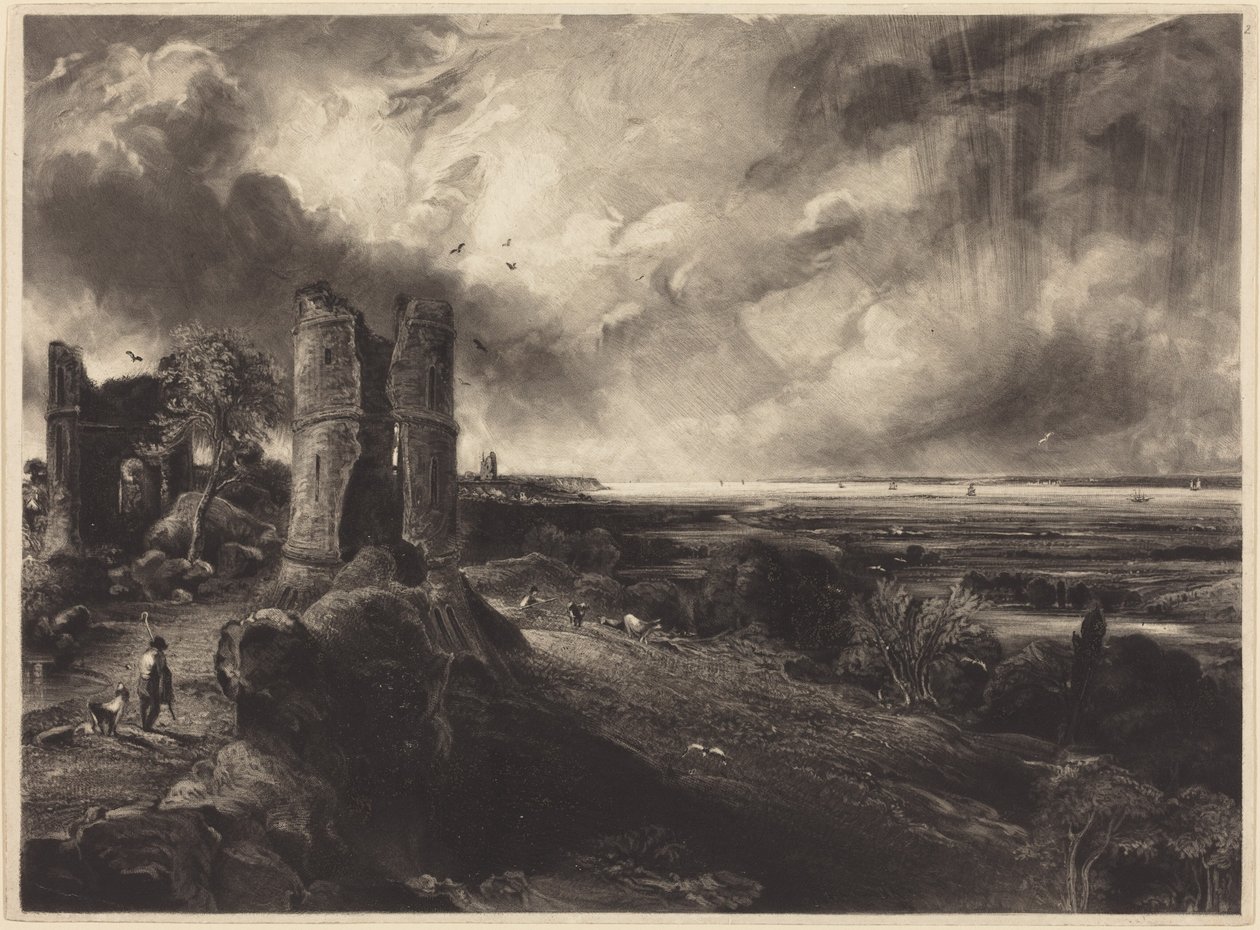 Hadleigh Castle (stor plade) af John Constable