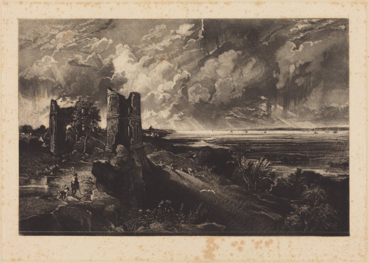 Hadleigh Castle (lille plade) af John Constable