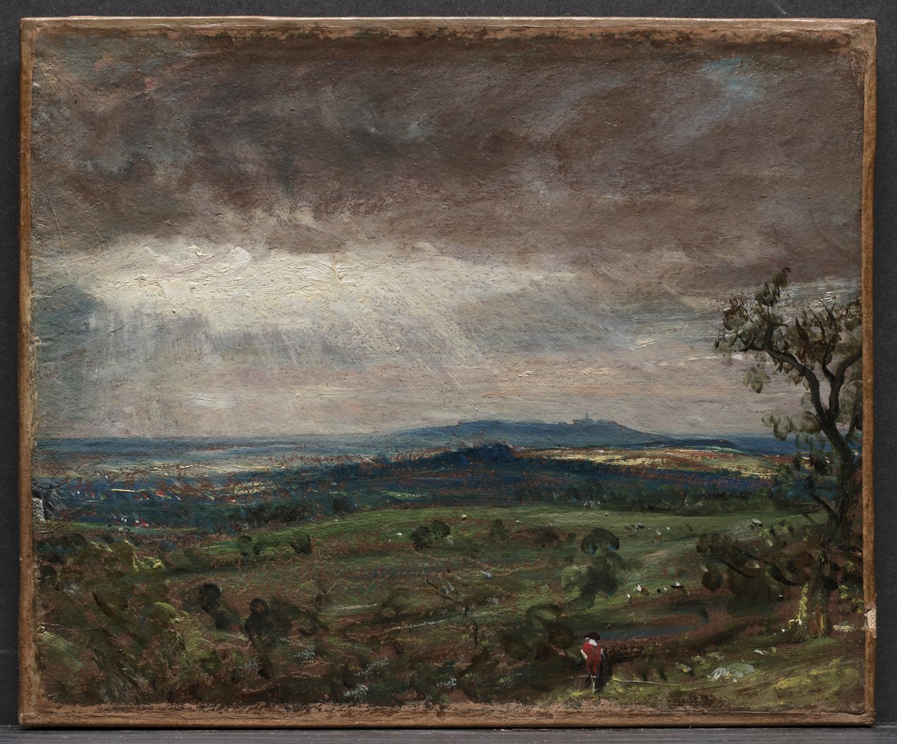 Hampstead Heath, Looking Toward Harrow, ca. 1821 (olie på papir, monteret på lærred) af John Constable