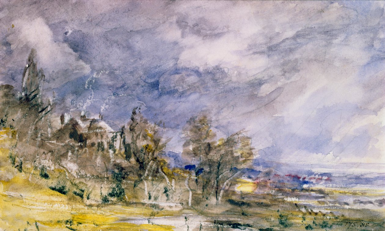 Hampstead Heath fra nær Well Walk, 1834 af John Constable