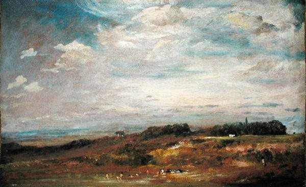 Hampstead Heath with Bathers (olie på lærred) af John Constable