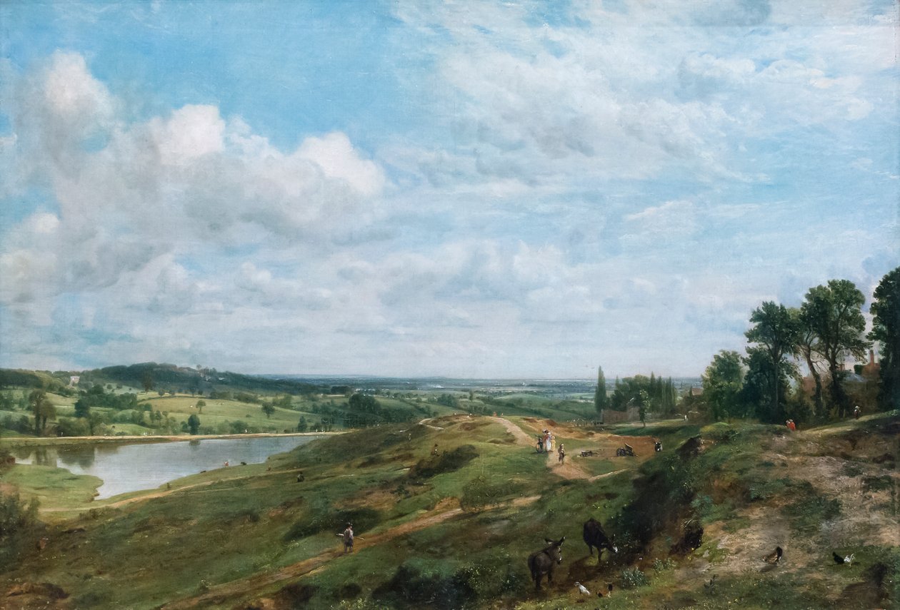 Hampstead heath (olie på lærred) af John Constable