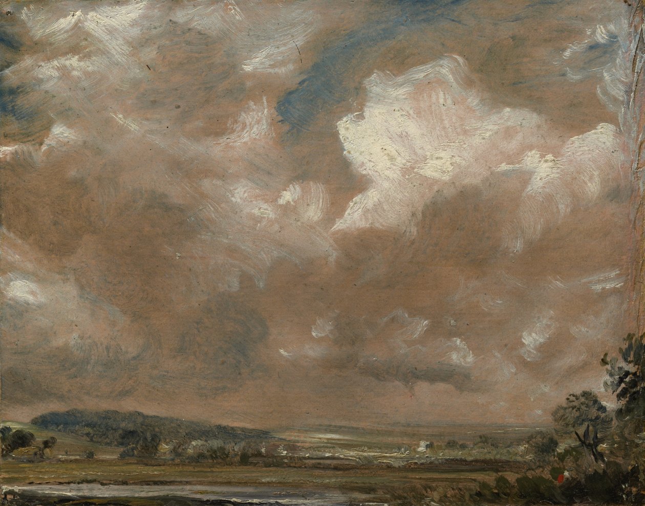 Harnham Ridge, Salisbury, ca. 1829 af John Constable