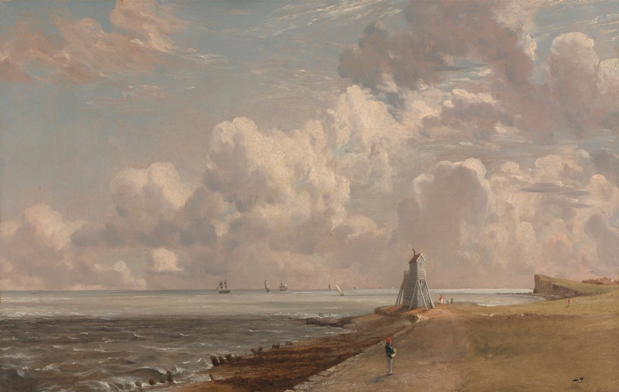 Harwich: The Low Lighthouse og Beacon Hill af John Constable