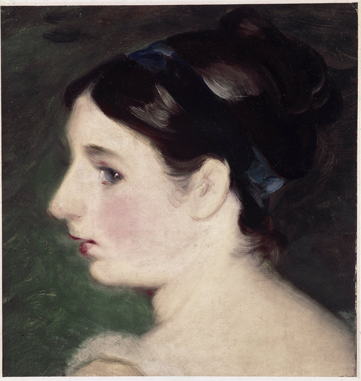 Hoved af en pige, sandsynligvis et portræt af Mary Constable (olie på lærred af John Constable