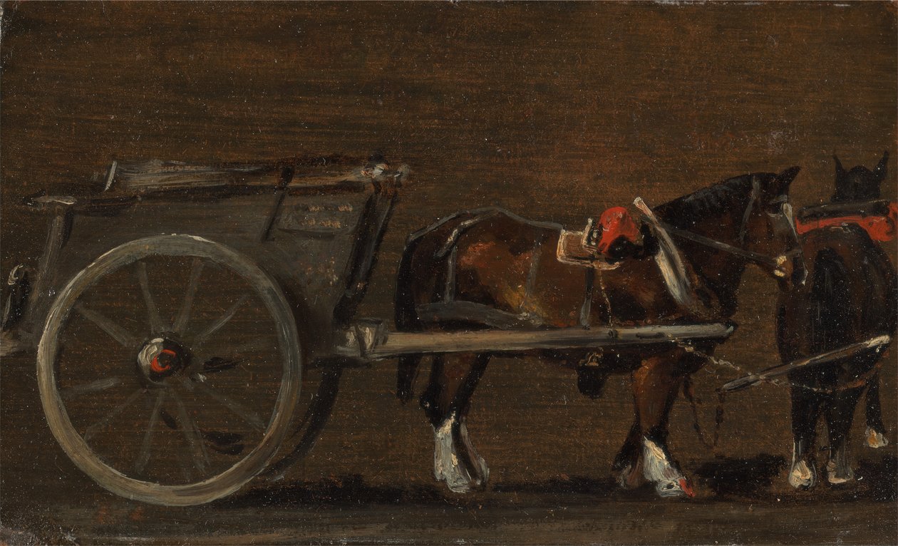 Hest og vogn, ca. 1814. af John Constable