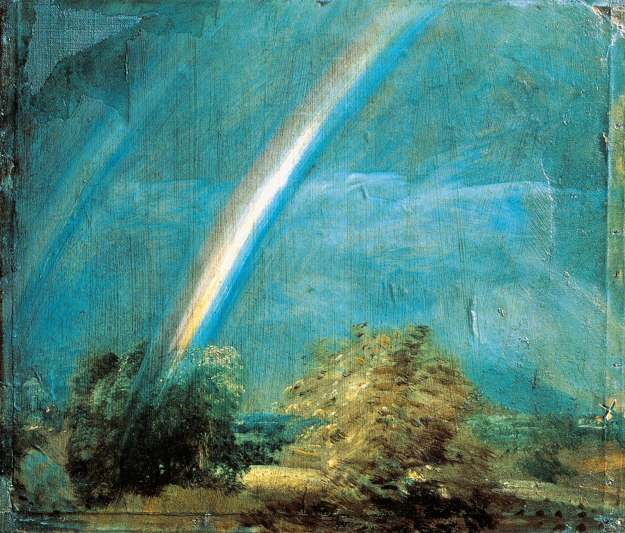 Landskab med dobbelt regnbue af John Constable