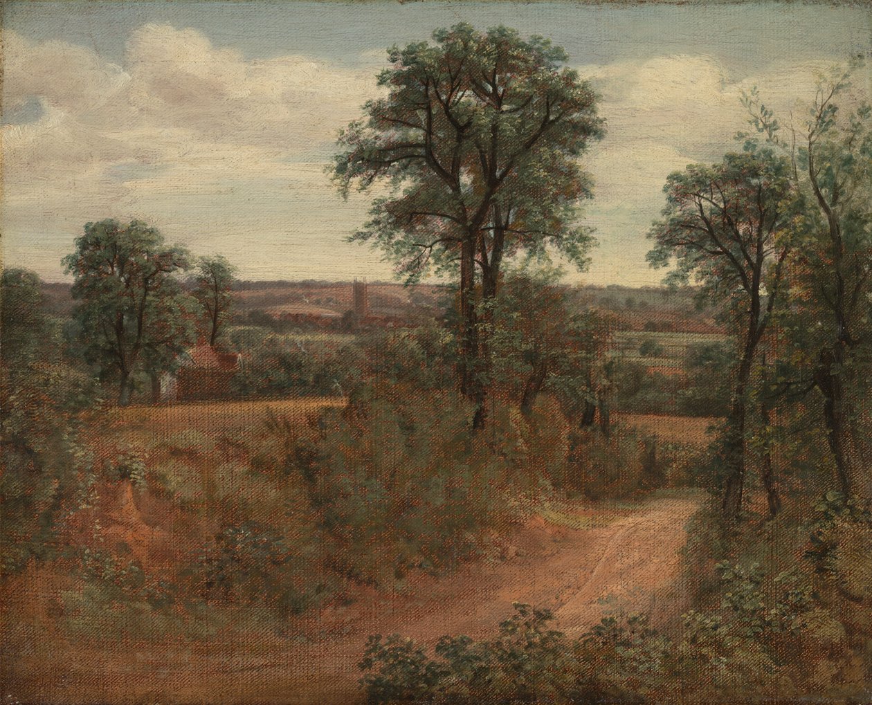Lane nær Dedham af John Constable