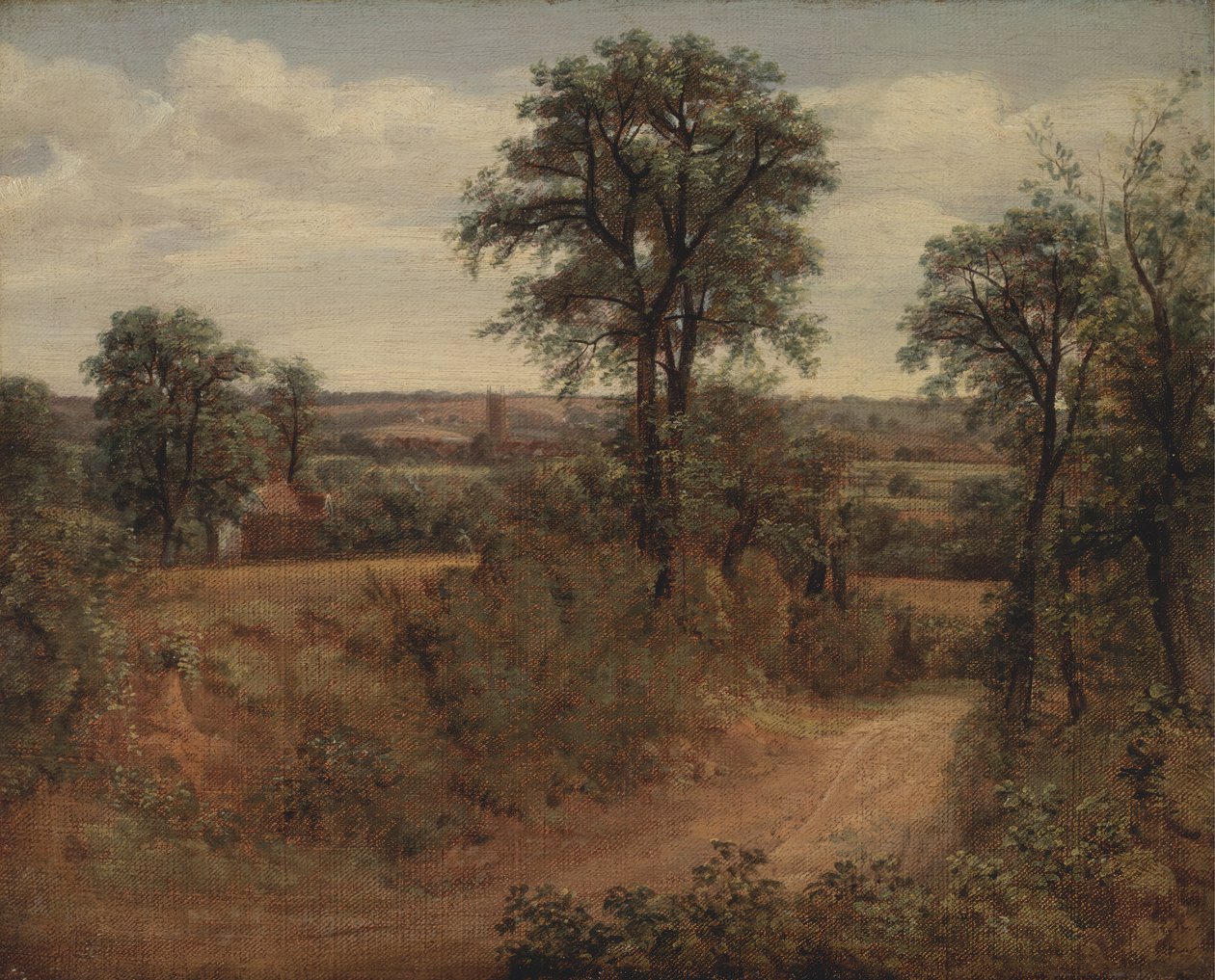 Lane nær Dedham, 1802. af John Constable