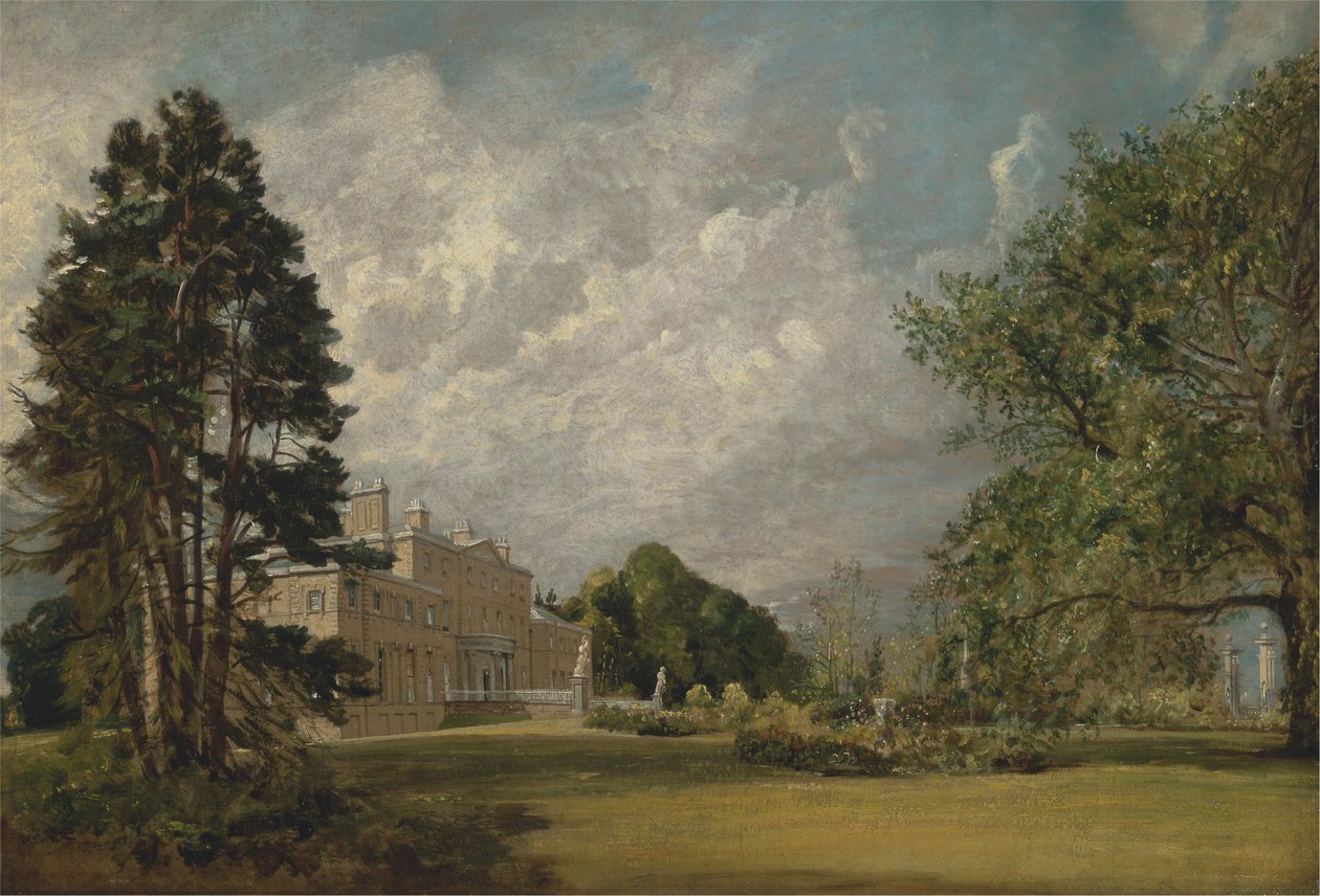 Malvern Hall, Warwickshire, ca. 1820-21 (olie på lærred) af John Constable