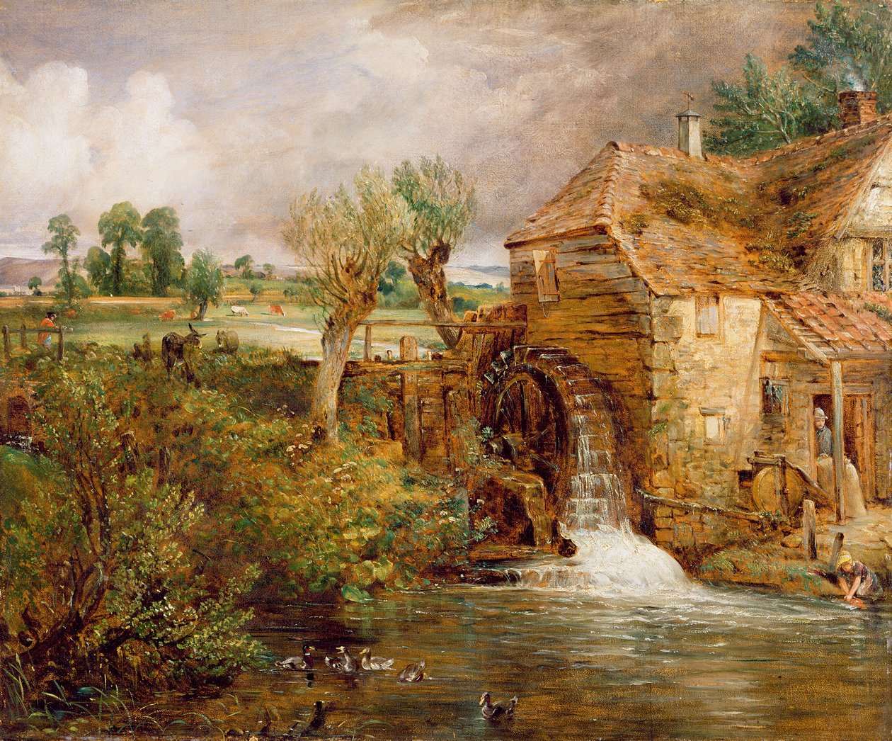 Mølle i Gillingham, Dorset af John Constable