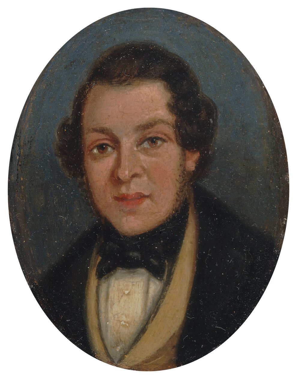 Miniature: Portræt af Abram Constable, bror til kunstneren, tidligt i det 19. århundrede. af John Constable