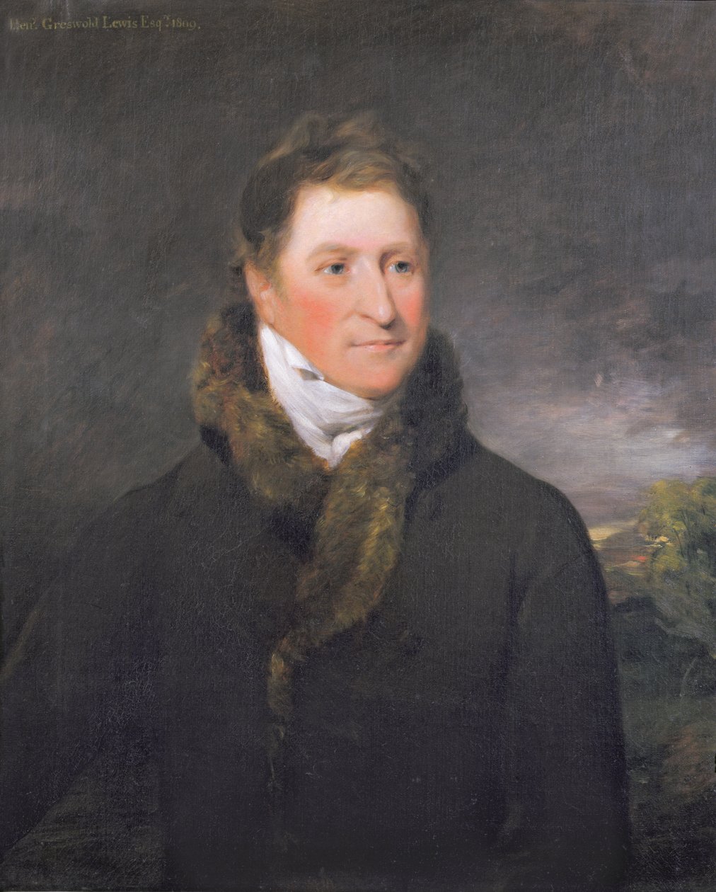 Portræt af Greswold Lewis (d.1819) fra Malvern Hall, Warwickshire af John Constable