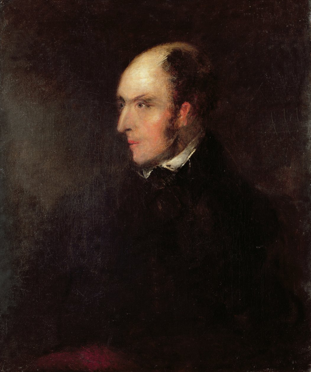 Portræt af en skaldet mand af John Constable