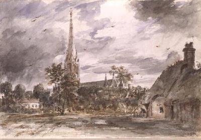 Salisbury Cathedral: med hytter af John Constable