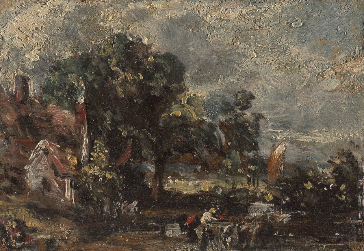 Skitse til "The Haywain" af John Constable