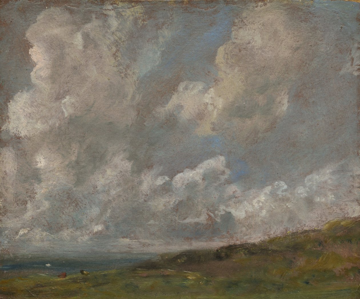 Studie af skyer over et landskab, c.1821-22 af John Constable
