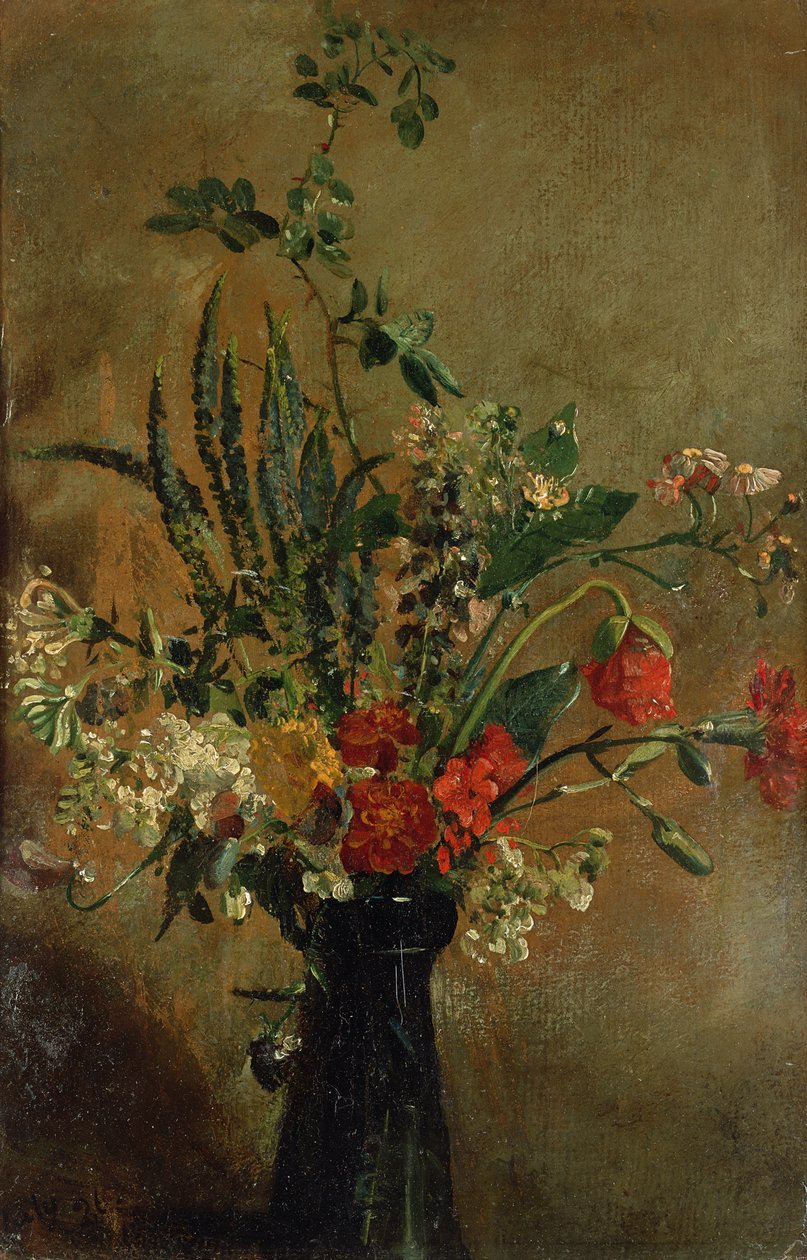 Studie af blomster i et hyacintglas, 1814 af John Constable
